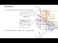 Find the maximum value of an objective function given constraints by graphing
