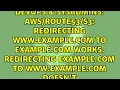 S3 Redirecting www example com to example com works Redirecting example com to