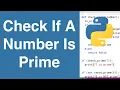Check If A Number Is Prime Python Example
