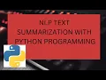 NLP simple text summarization with python programming