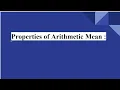 Lecture3 Properties of Arithmetic Mean