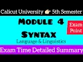 SYNTAX MODULE 4 5TH SEMESTER