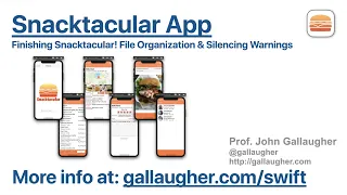 Ch 8 29 Finishing Snacktacular File Org Silencing Warnings Deleting from Firebase Storage