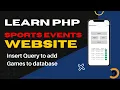 29 Add game with Sql Insert query in PHP PDO - Dot Code