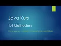 Java Kurs 1 4 Methoden