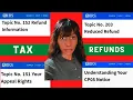 TAX TOPIC 152 and TAX TOPIC 151 reference code 1242