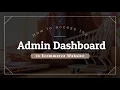 How to access the Admin Dashboard in E-commerce Website