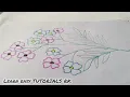 Colorful Flower Garden Drawing Easy Flower Pattern Art for Beginners