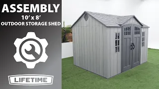 Lifetime 10 x 8 Outdoor Storage Shed Lifetime Assembly