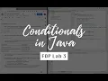 Conditionals Exercises in Java Fundamentals of Programming FOP Lab 3