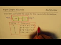 Complete Input Output Table from Machine Operations