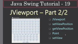 JViewPort and Content Panning Part 2 Java Swing Tutorial