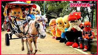 Download KUDA DELMAN di Borong SPIDERMAN, UPIN, IPIN, MASHA, BOYBOYBOY, | MY LITTLE PONY | Horse | SYAFIRA TV MP3