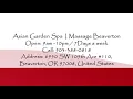 Wonderful Asian Massage In Beaverton Asian Garden Spa