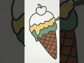 Color With Me Ice Cream Cone Coloring Page Free Printable for Kids