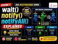 wait notify notifyAll Inter-Thread Communication in Java Java Multithreading Ep 6