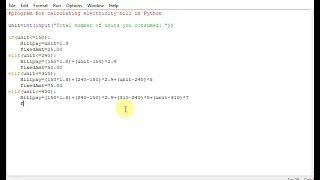 program for calculating electricity bill in Python