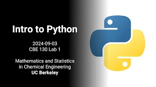 2024 CBE 130 Lab 1 Intro to Python