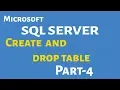 Create and Drop Table Part-4 SQL Server Bangla Tutorials