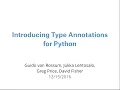 Dec 2016 BayPiggies Talk at LinkedIn Introducing Type Annotations for Python