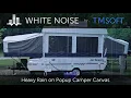 Heavy Rain On Canvas Popup Camper Sleep Sound - 10 Hours - Black Screen