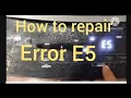 How to repair Error E5 sharp washing machine 12kg