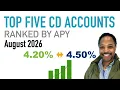 Top 5 CD Account Ranked by APY August 2026 Best Interest Rates Available Now