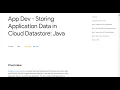 App Dev - Storing Application Data in Cloud Datastore Java Qwiklab