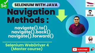 Session 17 Master Selenium - Java Easy Navigation methods in Selenium WebDriver