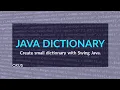 Create a small GUI Dictionary in Java Swing