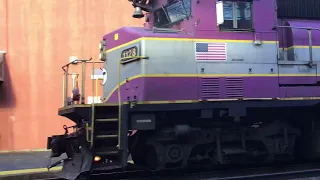 MBTA Commuter Rail Waverley train outbound to Wachusett