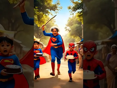 Superman aur Spiderman ko kyu churaana pada cake😱#shorts