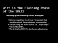 The Planning Phase