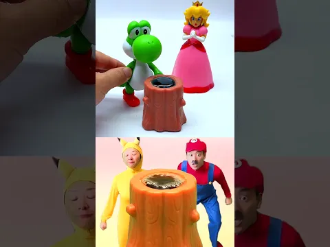 SUPER MARIO Brothers VS Yoshi cute & Princess Peach Toys Fun SATISFYING ASMR #toys #humor #mario