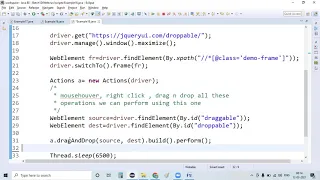 Selenium Tutorial Handling Drag and Drag mouse hover and Webtable