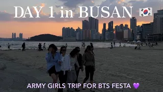 FIRST DAY in BUSAN for BTS FESTA 💜 | Meeting My ARMY Girls, New Friends, & Summer in Korea 🇰🇷