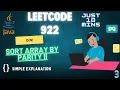 Java Solution 922 Sort Array By Parity II Two Pointer Easy O n DSA Sheet by LearnYard