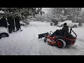 Snow Plowing With Zero Turn Kubota Zero Turn Snow Blower