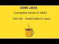 HashTable in Java Hindi Java collection framework