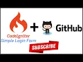 Codeigniter Simple Login Form - Open Source Git Repository