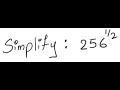 Exponents Simplify 256