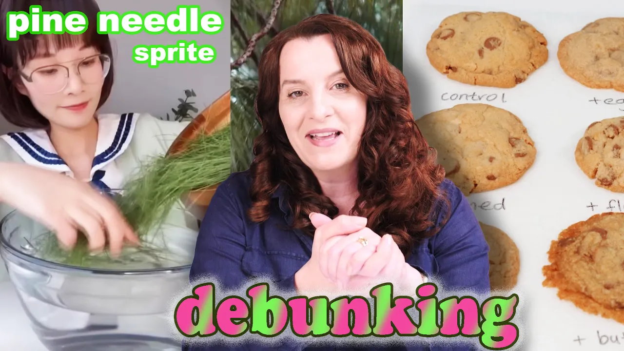 Debunking Pine Needle Soda, a Medical SCAM & flat cookie hacks   How To Cook That Ann Reardon