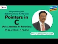 Programming and Data Structures GATE CSE - Pointers in C Pass Address to Function