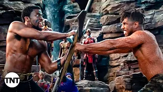 tchalla vs killmonger in ritual combat clip black panther tnt