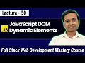 JavaScript DOM Create Remove Elements in Hindi Full Stack Web Development Course