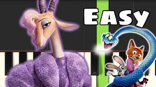 Shakira - Zoo (From Zootopia 2) | Easy Piano Tutorial
