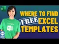 Where to Find FREE Excel Templates