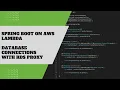 RDS Proxy with SpringBoot on AWS Lambda