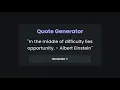 Build A Random Quote Generator Html CSS JS