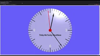 Vpython animated Clock Ticking Secondhand
